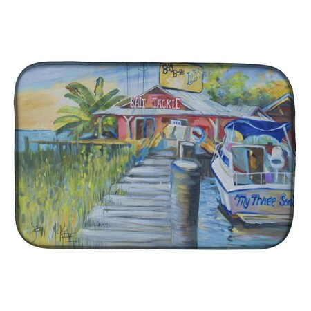 Carolines Treasures Deep Sea Fishing Boat at LuLus Dish Drying Mat JMK1050DDM